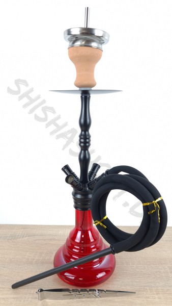 INVI Hookah - Saros 500 Black - Shiny Red