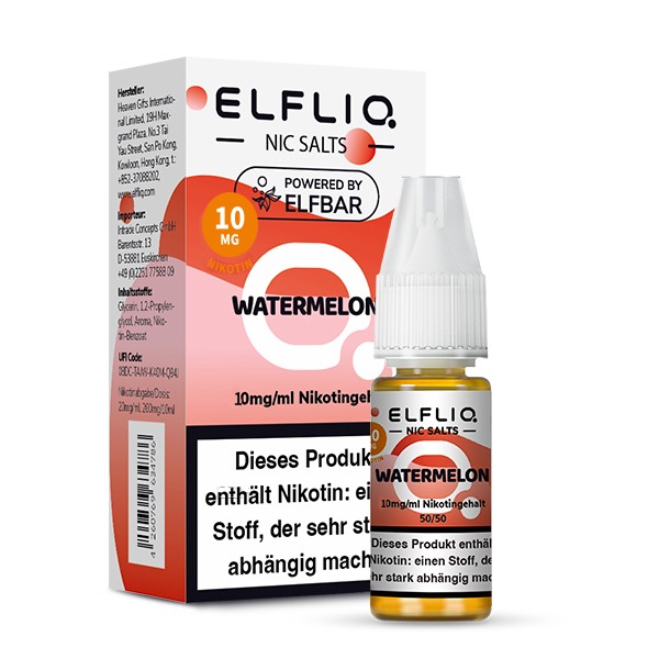 ELFLIQ by Elfbar Nikotinsalz Liquid 10ml 10mg - Watermelon