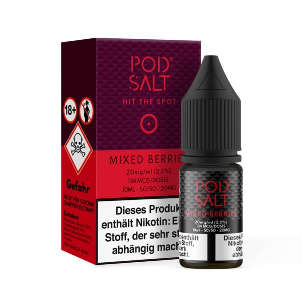 POD SALT Nikotinsalz Liquid 10ml - Mixed Berries 20mg