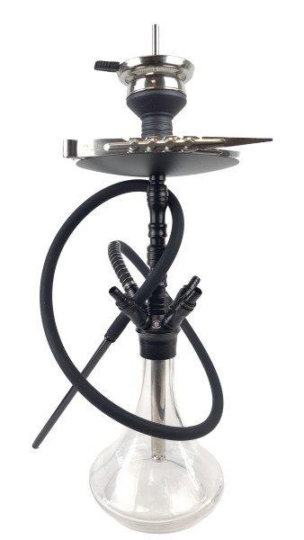 Lion Hookah - Aluminium Shisha SET OD-MA1022 - Black / Clear