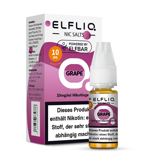 ELFLIQ by Elfbar Nikotinsalz Liquid 10ml 10mg - Grape