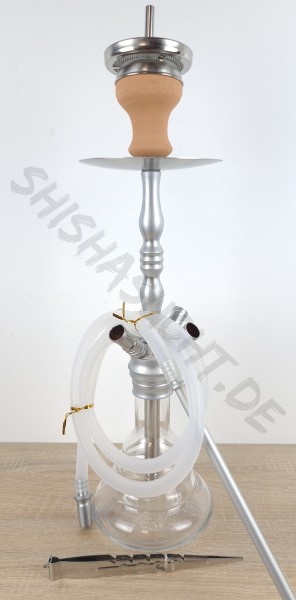 INVI Hookah - Saros 500 Silver - Shiny Clear
