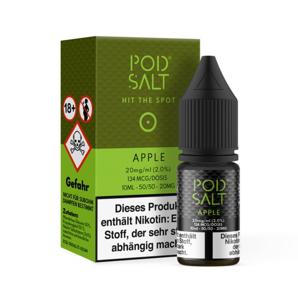 POD SALT Nikotinsalz Liquid 10ml - Apple 20mg