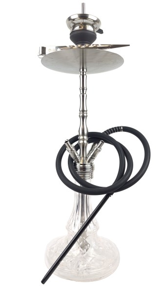 Lion Hookah - Edelstahl Shisha SET OD-LS214 - Silver / Clear